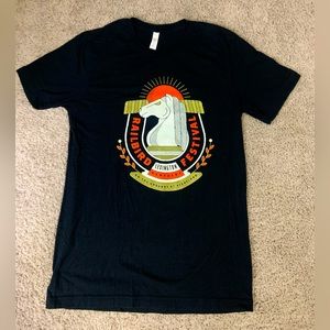 Inaugural Railbird Festival Concert Tee. Black. Size Medium